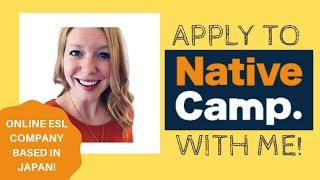 Apply to NATIVE CAMP with me!  Online ESL based in Japan!