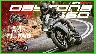 Triumph Daytona 660 review: LAMS vs FULL POWER | INFO MOTO