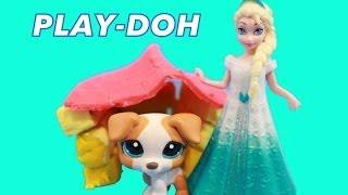 Frozen ELSA makes Littlest Pet Shop LPS Dog House