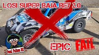 Losi Super Baja Rey 2.0 RC Epic fail. Watch this before you take car for first run.