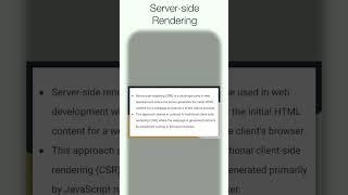 #React Interview Question: What is Server-side Rendering