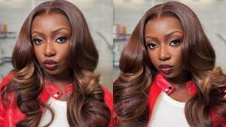 Caramel Brownie  | Chocolate Brown Wig Color Tutorial | Widow's Peak + Layers + Curls