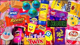 New 101 Yummy Snack Opening Lots Of Candies Junk Food Sweets Treats Satisfying Compilation (1 Hour)