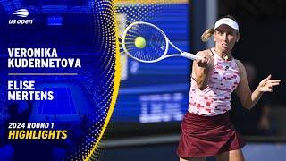 Veronika Kudermetova vs. Elise Mertens Highlights | 2024 US Open Round 1