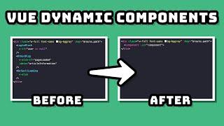 Write Reusable Code with Vue DYNAMIC COMPONENTS