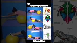 Simple gym ball exercises. #fatloss #fitness #weightloss #workout #home #passion #gym