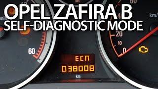 Opel Vauxhall Zafira B DTC error codes (diagnostic mode)