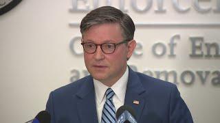 House Speaker Mike Johnson makes visit to ICE Chicago field office