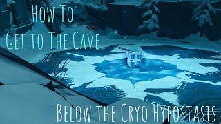 How To Get To the Cave Area Under the Cryo Hypostasis at Dragonspine - Genshin Impact V1.5