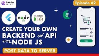 Node JS POST REST API | Flutter Node JS Backend | Node JS Tutorial | Flutter Tutorial