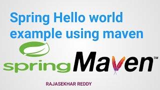 spring Hello world example using maven