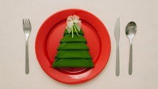  Christmas Tree Napkin Folding Tutorial # HOW TO | Handimania DIY