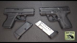 Glock 43 vs S&W Shield 9mm Pistols