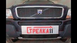 Защита радиатора ПРЕМИУМ VOLVO XC90 (I) 2003-2006г.в. (Черный) - strelka11.ru