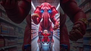 ️ evolution of An elephant is scaring children  #cute #baby #love #shorts