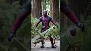 Deadpool vs Spider-Man vs Giant Creatures (Centipede, Goliath Beetle, Bug, Wasp, Grasshopper, May..)