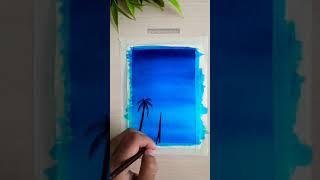 Easy and simple watercolor painting for beginners.  #shorts