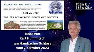 Rede von Karl Hummitsch am Hambacher Schloss vom 7. Oktober 2023