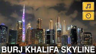Burj Khalifa Skyline Timelapse with Relaxing Music 