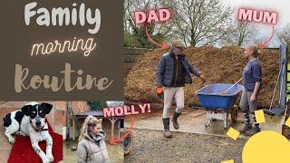 FAMILY MORNING ROUTINE | Absolute Chaos & Molly Makes A Return!!