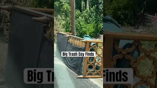 Big Trash Day Finds Part 2 MCM Wood Couch Frame! #shorts #shortsviral #bigtrashday #YouTubeHighFive