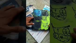 Make Graffiti Stickers (Stencil) - @sheipstickers #shorts