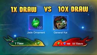 1X DRAW OR 10X DRAW? HOW TO GET THAMUZ GENERAL KAI USING FREE JADE TOKEN KUNG FU PANDA EVENT? - MLBB