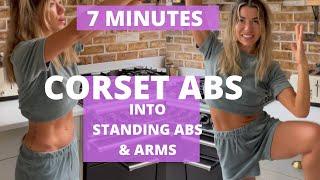 CORSET TRAINING - into standing abs and arms - super quick kitchen workout- kimmy fitness at home