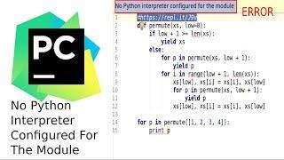 No Python Interpreter Configured For The Module - PyCharm/IntelliJ