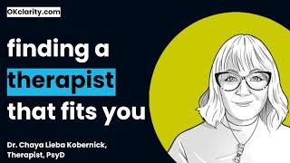 How to find the right therapist for YOU! OKclarity ft. Dr. Kobernick | #therapy #mentalhealth