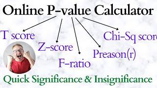 P-VALUE Online CALCULATOR | Quick & Easy (Significance) Check