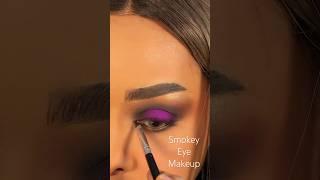 Purple Smokey Eye Makeup  #eyemakeuptutorial #eyeshadowtutorial #eyemakeupshorts #smokeyeyemakeup