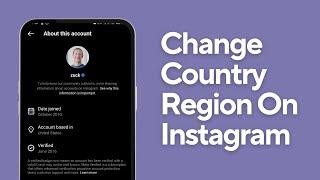 How To Change Country Region On Instagram