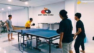 A day with LINH & DUNG at Designveloper | Crazy Ping Pong Shots