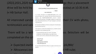 Placement for Kharagpur College | Hurry Up!  #placements #placementshub #kharagpur #jobs2023 #sbi