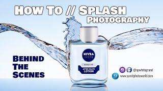Learn how to create incredible water splash product photography // SPW BTS