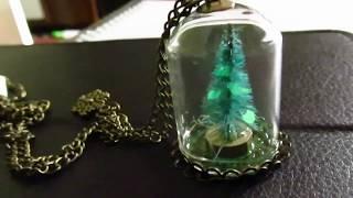 buyincoins New Fashion Women/Men Handmade Luminous Real Snowflake Christmas Tree Glass Bottle