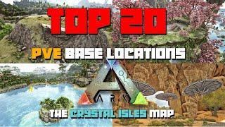 ARK: Crystal Isles | TOP 20 BEST PVE Base Locations!