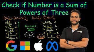 Check if Number is a Sum of Powers of Three | Leetcode 1780