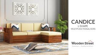 Candice L-Shape Sofa [ Latest L Shape Sofa Design 2023 ] Wooden Street