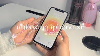 unboxing iphone xr in 2022 + cute accessories and wallpaper!