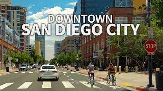 (Full Version) Driving Downtown San Diego City, California, USA