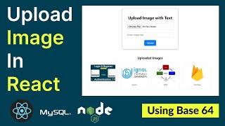 How to upload & display image in React js, Mysql and Node JS