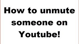 swtorPaladin's How To: Unmute someone on youtube