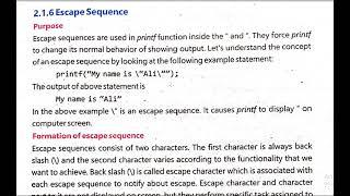 Lecture 4 | escape sequence part-1 |class 10th