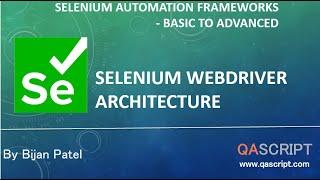 Selenium Automation Framework Tutorial - Selenium WebDriver Architecture