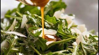 Rocket Salad with Balsamic Dressing and Shaved Parmesan