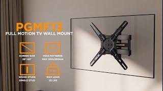 Perlegear PGMF13 Full Motion TV Mount for 26″–50″ TVs | Elevate Your Entertainment