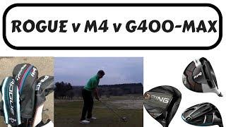 BEST DRIVER OF 2018 - TAYLORMADE M4 vs PING G400 MAX vs CALLAWAY ROGUE - IN STUDIO & ON COURSE TEST