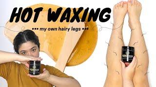 WAXING MY HALF LEGS AT HOME using Luxewax from Shopee ( Step by Step )